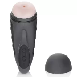 Мастурбатор анус Alpha Stroker 1 с вибрацией – серый