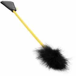 Стек с пером Boundless Feather Crop,  53,25 см, желтый с черным