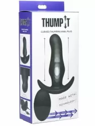 Анальная пробка Kinetic Thumping, с функцией толчков, 13,3 см, 4 режима, черный