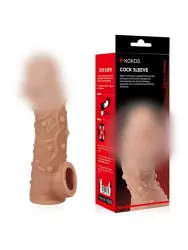 Насадка реалистик на фаллос, с пупырышками и отверстием для мошонки EXTREME SLEEVE RES.002 LARGE