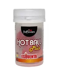 Лубрикант в виде двух шариков Hot Flowers Plus Esquenta с разогревающим эффектом, масляная основа, 6 грамм