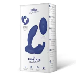 Перезарежаемый стимулятор простаты с вибрацией The Prostate Rabbit - синий