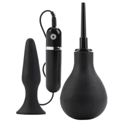 Анальный набор 10-Function Advanced Anal Explorer Kit с вибрацией – черный