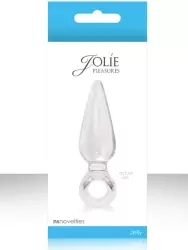 Анальная пробка мини с кольцом Jolie Pleasures - Clear