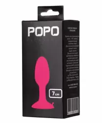 Силиконовая анальная втулка со стальным шариком внутри TOYFA POPO Pleasure – размер S