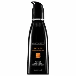 Съедобный лубрикант со вкусом соленной карамели Wicked Aqua Salted Caramel - 60 мл