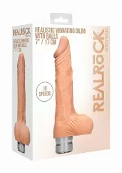 Фаллоимитатор с вибрацией Vibrating Dildo With Balls - 17 см.