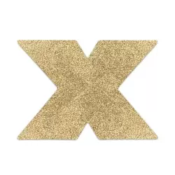 Украшение на грудь Flash Cross в виде креста – золотистый