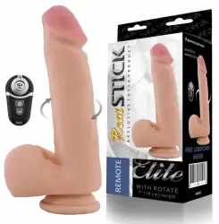 Реалистичный фаллоимитатор TOYFA RealStick Elite 18 см с ротацией - телесный