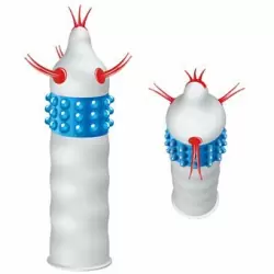 Презерватив Luxe «Глубинная бомба» со стимулирующими усиками и шариками - 1 шт