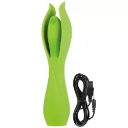 Вибромассажер с лепестками Lust by Jopen L6 – зеленый