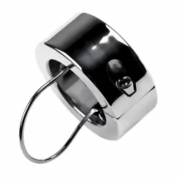 Утяжелитель на мошонку TOYFA Metal с разделителем яичек – серебристый