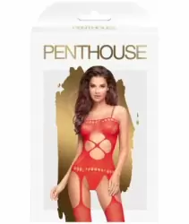 Кетсьют (боди-комбинезон) Penthouse Hot nightfall red (S-L)