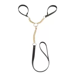 Наручники с поводком Maze T-Restraints – черный