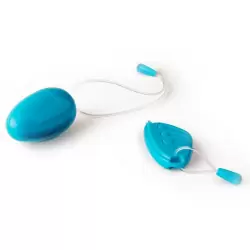 Вибро-яйцо Dew Drop с пультом управления – голубое