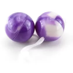 Вагинальные шарики Duotone Orgasm Balls – бело-фиолетовый