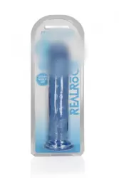 Реалистичный фаллоимитатор Shots toys, 25 см, ТПЕ, прозрачный синий