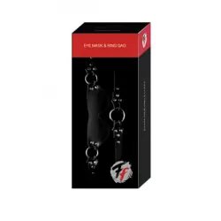 Набор Fetish Factory Eye Mask & Ring Gag: маска и кляп-рамка - черный