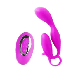 Оригинальный вибромассажер для двойной стимуляции Bowen с дистанционным пультом – розовый