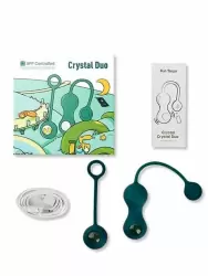 Тренажер Кегеля Magic Motion Crystal Duo, 10 режимов, 20 см, темно-зеленый