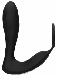 Мощный стимулятор простаты Shots toys, с электростимуляцией, с эрекционным кольцом, с пультом Д/У