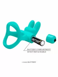 Эрекционное виброкольцо Baile Passionate Dante, 8,7 см, 10 режимов, силикон, бирюзовое