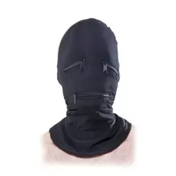 Маска на голову с молниями Zipper Face Hood – черный