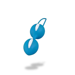 Вагинальные шарики Smartballs Duo с шариком внутри - голубой
