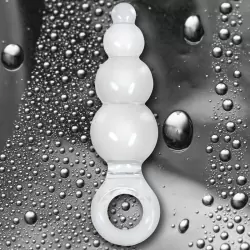 Анальная пробка с кольцом Jolie Ripples Large – прозрачная