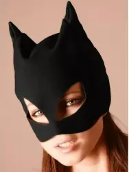 Элегантный полушлем-маска кошки Orion Katzenmaske, полиэстер, эластан, черный