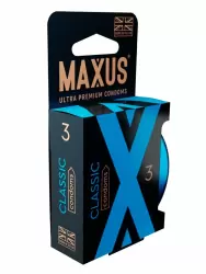 Гладкие презервативы MAXUS Classic, классические, 18 см, 3 шт