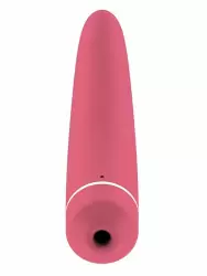 Двустронний стимулятор с вибрацией и всасыванием Hiky – розовый