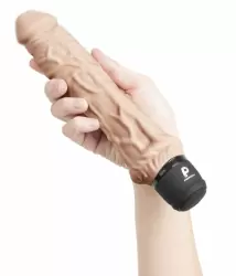 Реалистичный вибратор PowerCocks Girthy Realistic Vibrator, 24,5 см, 4 режима, силикон