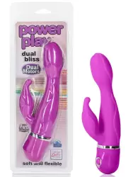 Вибромассажер Power Play Dual Bliss со стимуляцией клитора – фиолетовый