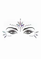 Эротический комплект из бра и высокими трусиками с гартерами и наклейкой. - O/S