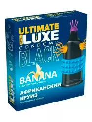Стимулирующий презерватив Luxe Black Ultimate Африканский Круиз, 18,см, банан, 1 шт.