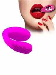 Ребристый вибратор для оральных ласк PrettyLove Mabel, 5,5 см, 7 режимов, розовый