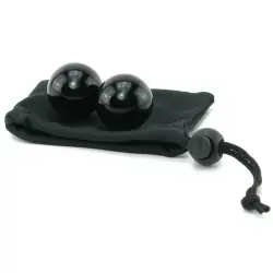 Вагинальные шарики Small Black Glass Ben-Wa Balls