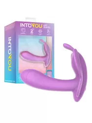 Носимый вибратор LoveCherry Wingy, 10 режимов, в форме бабочки, силикон, сиреневый