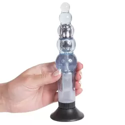 Анальный вибромассажер Water Soft Mounts на присоске – прозрачный