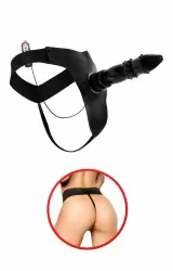 Женский страпон с вибрацией Black Magic