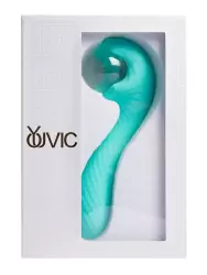 Изогнутый вибратор Youvic, 18 см, 10 режимов, со стеклянным шаром, бирюзовый