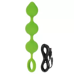 Анальная вибро-цепочка гибкая Lust by Jopen L9 перезаряжаемая – зеленая