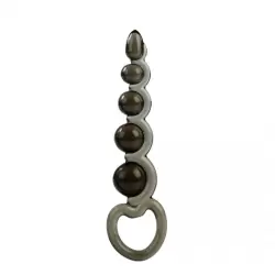 Анальная цепочка Basic Essentials Beaded Probes гибкая – серый