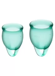 Набор менструальных чаш Satisfyer Feel confident Menstrual Cup (dark green)