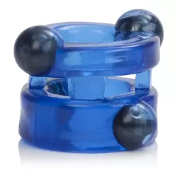 Двойное эрекционное кольцо с магнитами Magnetic Power Rings - синий