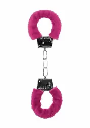 Металллический наручники с замком Furry Beginner's Handcuffs Pink