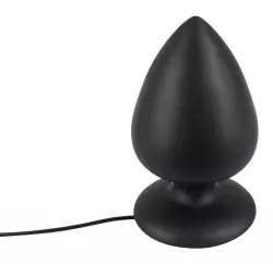 Большая анальная вибровтулка Black Velvets с дистанционным пультом – черный