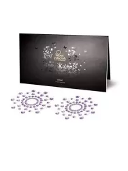 Украшение на грудь Mimi Classic в форме снежинки – фиолетовый