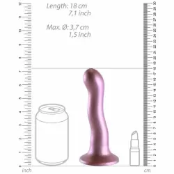 Изогнутый фаллоимитатор Shots toys Ultra Soft, 18 см, силикон, розовый